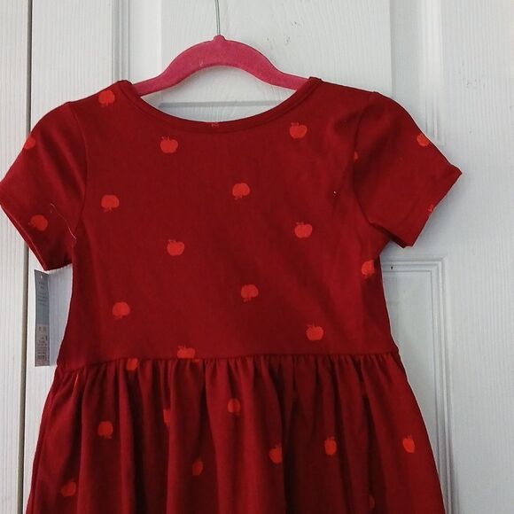 Cat & Jack burgundy dress with red apples Sz 5T NWT - Picture 7 of 8